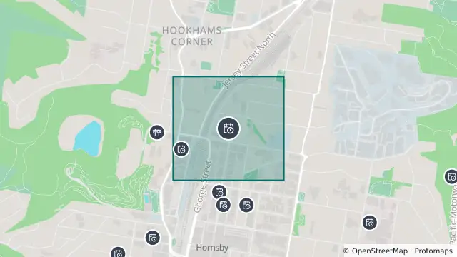 Map of Planned Power Outage — Hornsby and nearby items