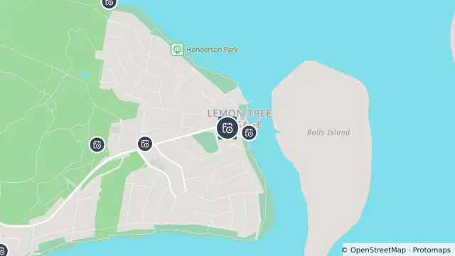 Map of Planned Power Outage — Lemon Tree Passage and nearby items