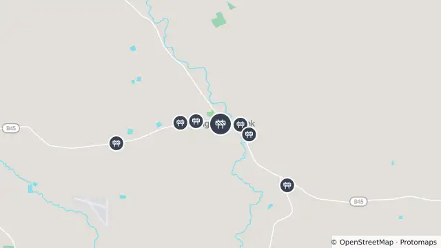 Map of Traffic Management — Langhorne Creek Road, Langhorne Creek and nearby items