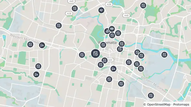 Map of Planned Power Outage — Parramatta and nearby items