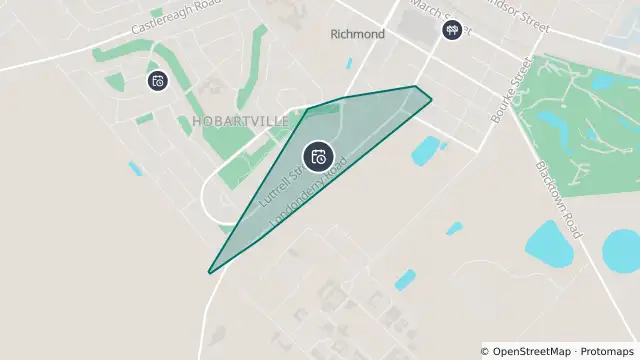 Map of Planned Power Outage — Hobartville, Richmond and nearby items