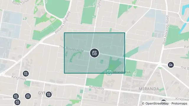 Map of Planned Power Outage — Gymea, Gymea Bay, Miranda and nearby items
