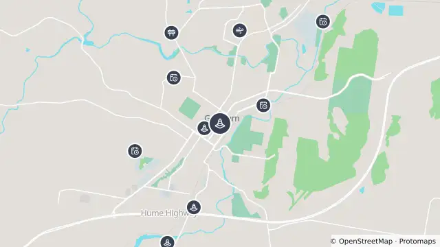 Map of Special Event — Auburn Street, Goulburn and nearby items