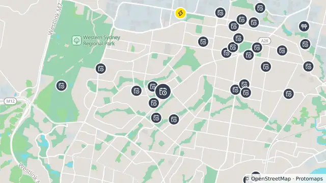 Map of Planned Power Outage — Greenfield Park and nearby items