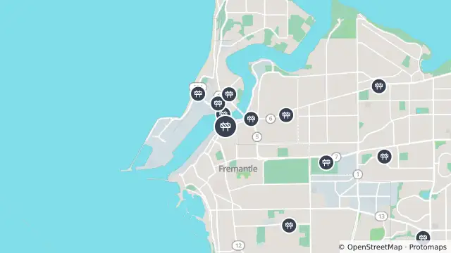 Map of Canning Hwy Between East Street And James Street - Upgrades and nearby items