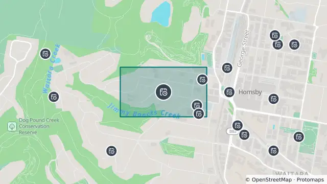 Map of Planned Power Outage — Hornsby and nearby items