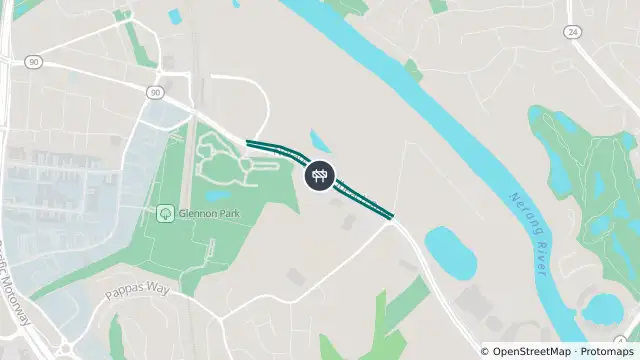 Map of Roadworks — Nerang   Broadbeach Road — Carrara and nearby items