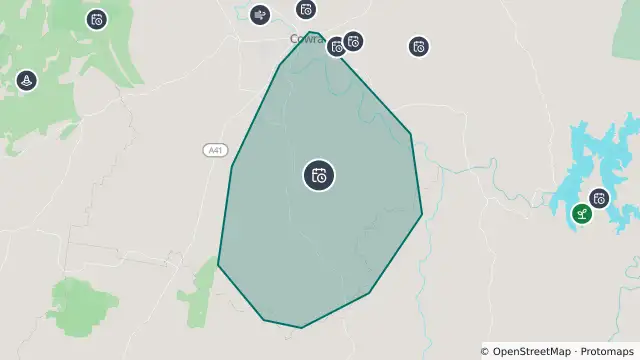 Map of Planned Power Outage — Incd-44374-W and nearby items