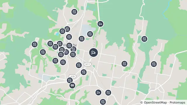 Map of M1 Motorway (Wahroonga) and nearby items