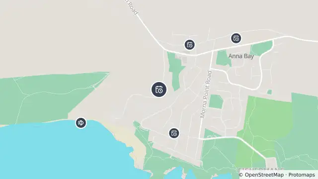 Map of Planned Power Outage — Anna Bay and nearby items
