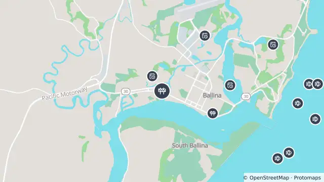 Map of Scheduled Roadwork — Boatharbour Road, Ballina and nearby items