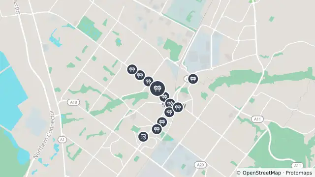 Map of Footpath Maintenance/Repairs — Waterloo Corner Road, Salisbury and nearby items