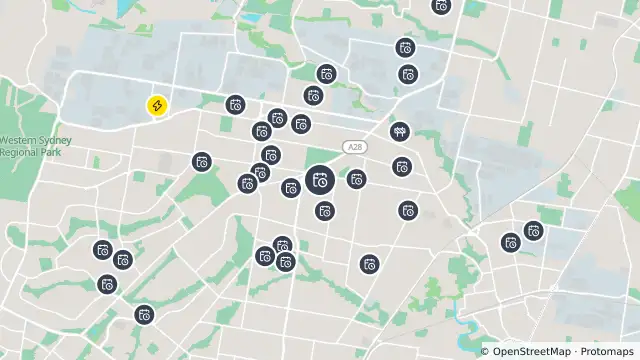 Map of Planned Power Outage — Fairfield West and nearby items