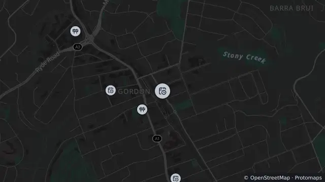 Map of Planned Power Outage — Gordon and nearby items