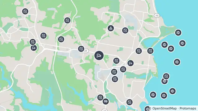 Map of Warringah Road (Beacon Hill) and nearby items