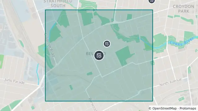 Map of Planned Power Outage — Belfield, Campsie and nearby items