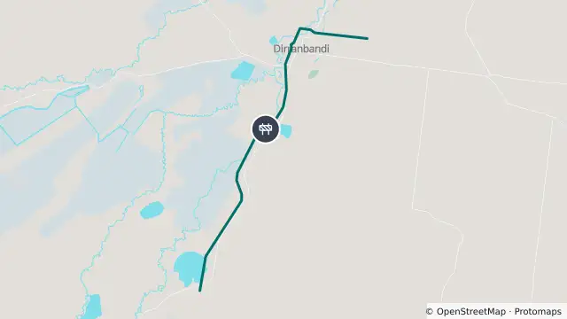 Map of Roadworks — Castlereagh Highway / Dirranbandi Hebel Road — Dirranbandi and nearby items