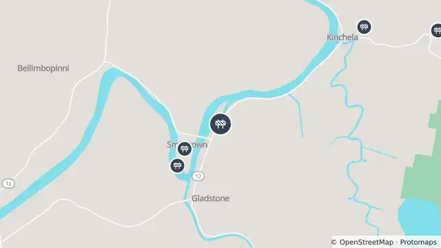 Map of Scheduled Roadwork — South West Rocks Road, Gladstone and nearby items