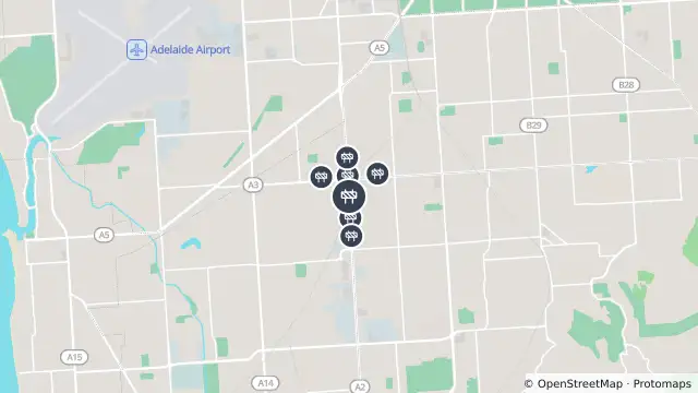 Map of Bus Stop Works — South Road, Edwardstown and nearby items