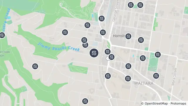 Map of Planned Power Outage — Hornsby and nearby items