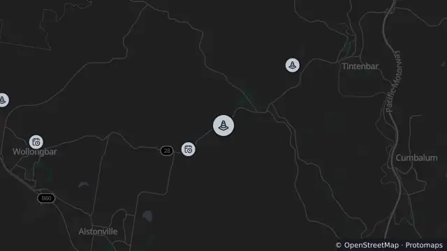 Map of Hazard Landslide — Teven Road, Teven and nearby items