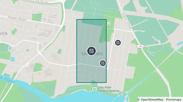 Map of Planned Power Outage — San Remo and nearby items