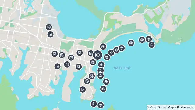Map of Drone Surveillance Location — Elouera Beach and nearby items