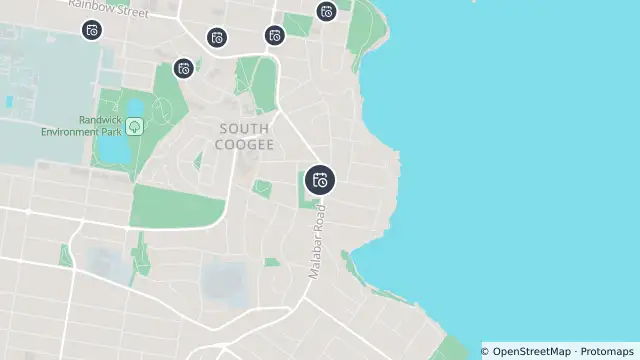 Map of Planned Power Outage — South Coogee and nearby items