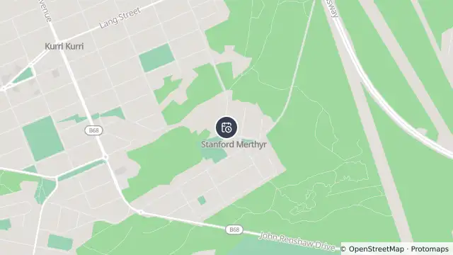 Map of Planned Power Outage — Stanford Merthyr and nearby items