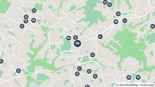Map of Scheduled Roadwork Line Marking — Castle Hill Road, West Pennant Hills and nearby items