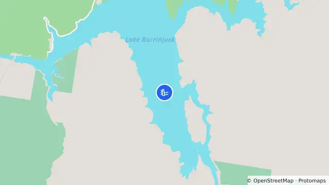 Map of Burrinjuck Dam and nearby items