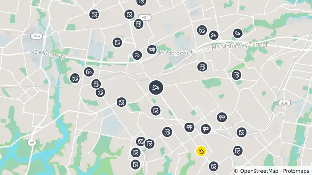 Map of King Georges Road (Beverly Hills) and nearby items