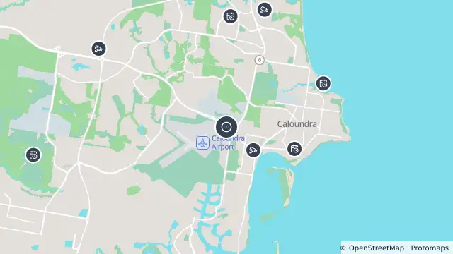 Map of Caloundra West- Caloundra Road At Industrial Avenue and nearby items