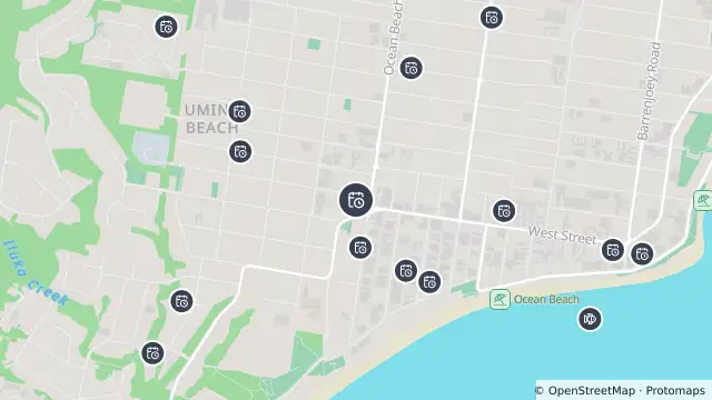 Map of Planned Power Outage — Umina Beach and nearby items
