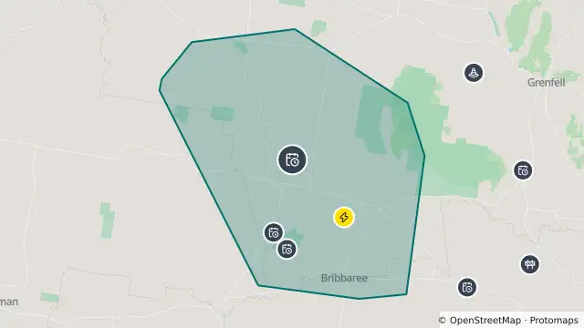 Map of Planned Power Outage — Incd-43861-W and nearby items