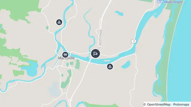 Map of Pacific Highway (Macksville) and nearby items