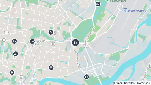 Map of Hendra - Airport Drive - East and nearby items