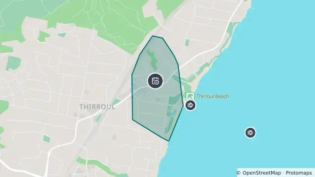 Map of Planned Power Outage — Thirroul and nearby items