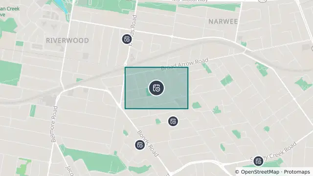 Map of Planned Power Outage — Narwee, Peakhurst, Riverwood and nearby items