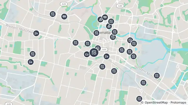 Map of Planned Power Outage — Parramatta and nearby items