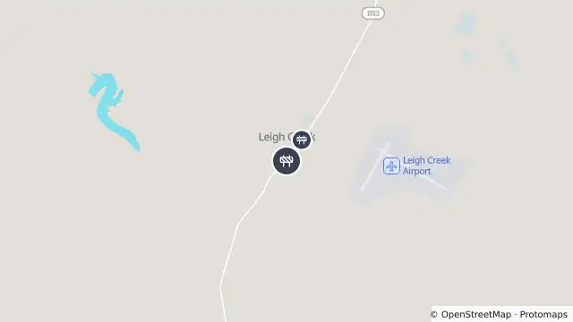 Map of Asphalt Works — The Outback Highway, Leigh Creek and nearby items