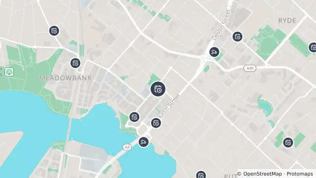 Map of Planned Power Outage — Ryde and nearby items