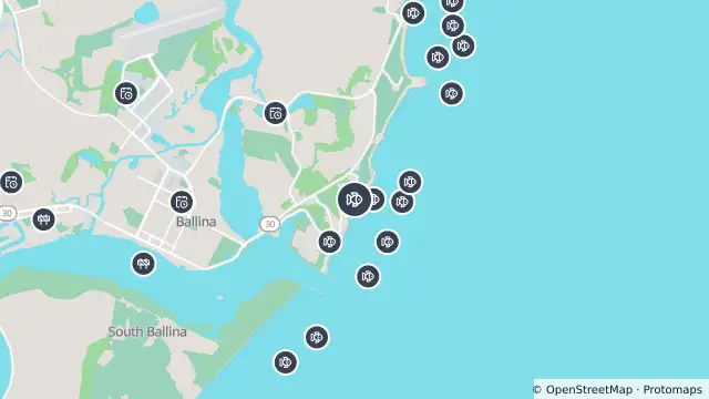 Map of Drone Surveillance Location — Shelly Beach and nearby items
