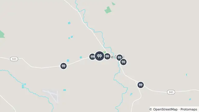 Map of Traffic Management — Langhorne Creek Road, Langhorne Creek and nearby items