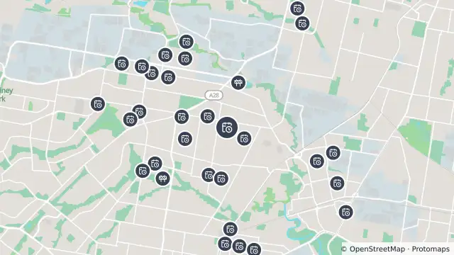 Map of Planned Power Outage — Fairfield Heights and nearby items