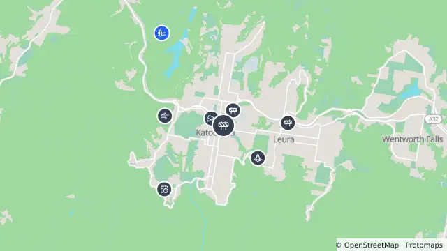 Map of Scheduled Roadwork Slope Stabilisation — Gang Gang Street, Katoomba and nearby items