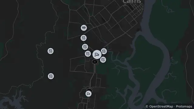 Map of Woree - Bruce Highway & Rigg Street and nearby items