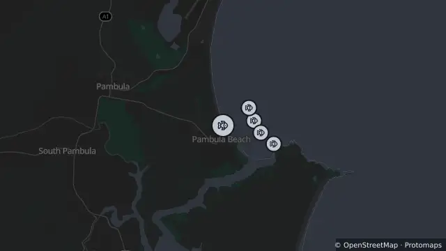 Map of Drone Surveillance Location — Pambula Beach and nearby items