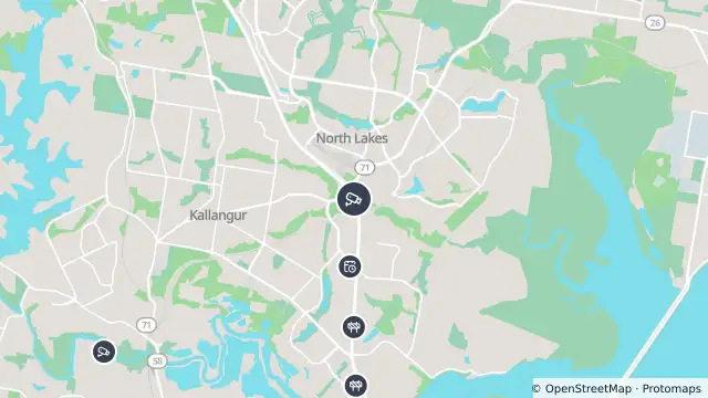 Map of Mango Hill - Bruce Highway & Anzac Avenue Interchange - South and nearby items