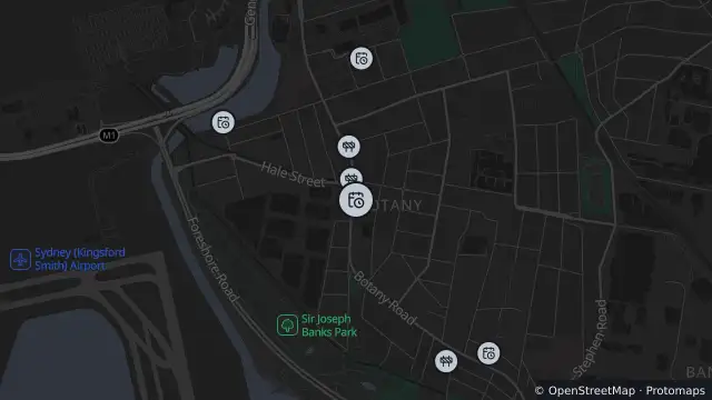 Map of Planned Power Outage — Botany and nearby items
